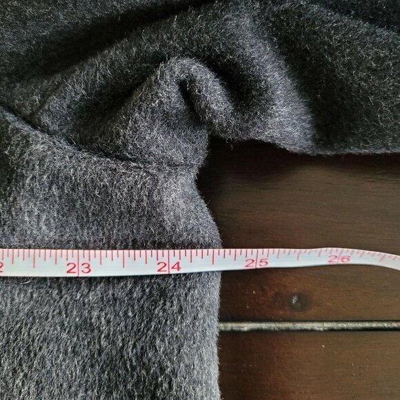 LRL Lauren Ralph Lauren Reefer Coat A-Line Wool Blend Charcoal Size XL Lined - Picture 11 of 11